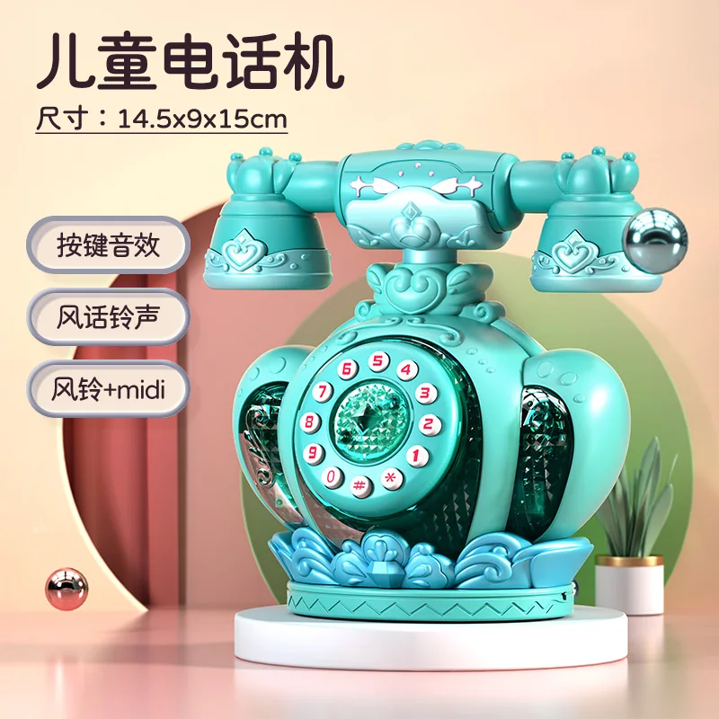 Children Cartoon Princess Simulation Smart Cell Phone Retro Landline With Light Music Early Education Puzzle Toy Birthday Gifts 6