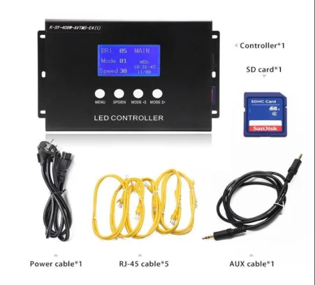 

Programable RGB color led DMX SPI TTL controller SD Card led matrix controller for lighting project