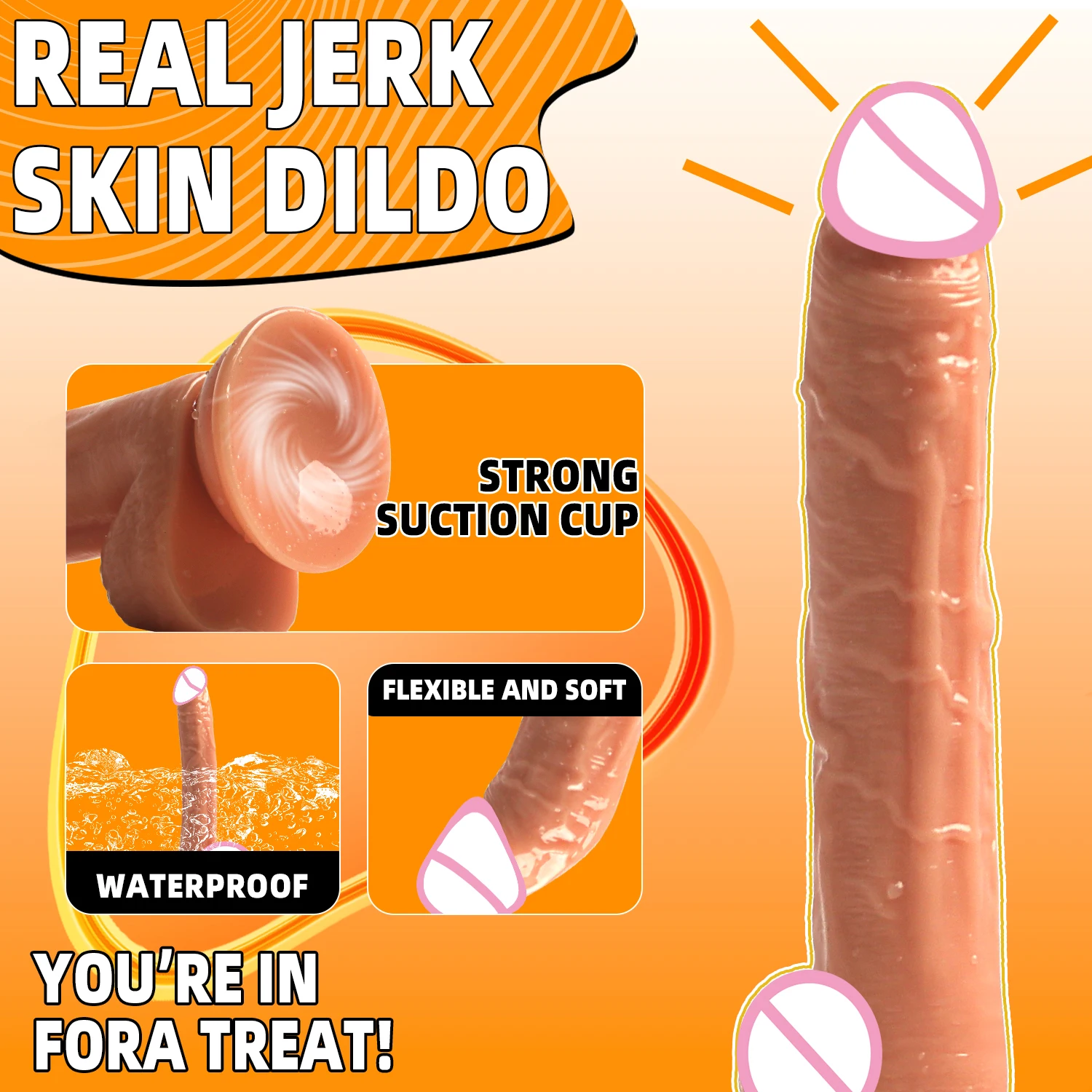 9 Zoll lebensechter Dildo langer Penis stimulierender weiblicher Orgasmus weicher großer Schwanz Erwachsenes Sexspielzeug für Frauen/Männer Homosexueller Hintern Analplug ab 18 Jahren 1