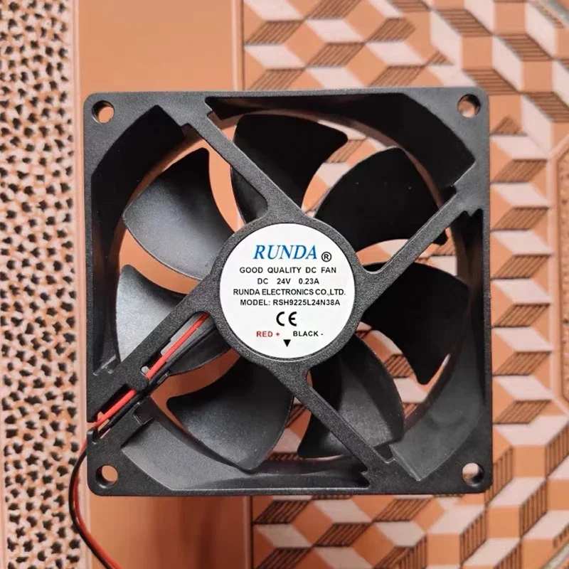 RUNDA 용접기 배기 냉각 선풍기, RSH9225L24N38A, 9.2cm, DC24V V, 0.23A, 신제품