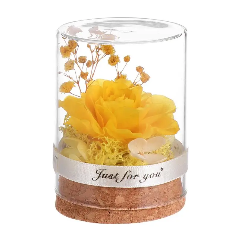 

1pc Immortal Flower Rose Glass Cover Gift Box Creative Gift Christmas Gift