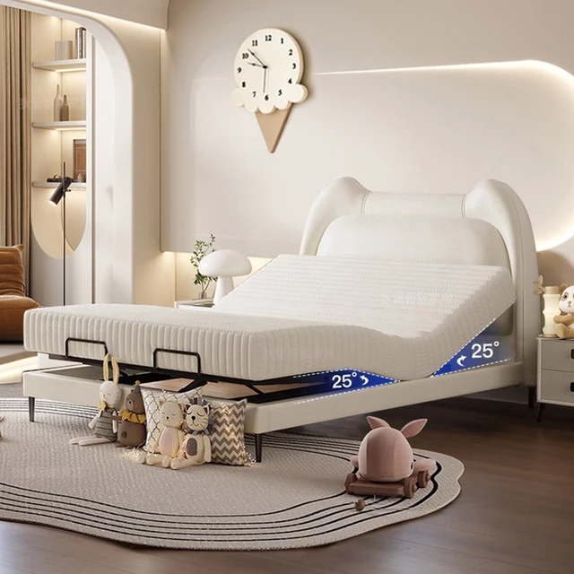 Lit esthétique électrique Double cadre chambre multifonctionnel lit Double salon rangement Muebles Para El Hogar accessoires de maison 1