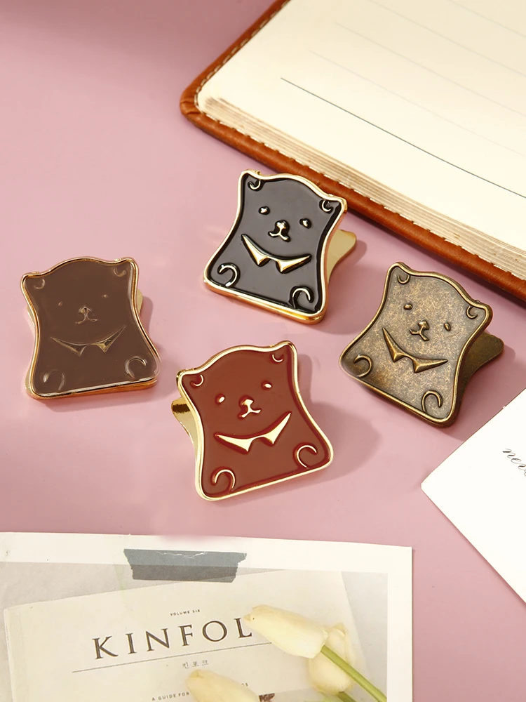 Metall Cartoon Bär Binder Clips Rechnung Binder Clip Foldback Notizen Brief Datei Büroklammer Bindung Sicherung Clip Büro Briefpapier – Detail 2