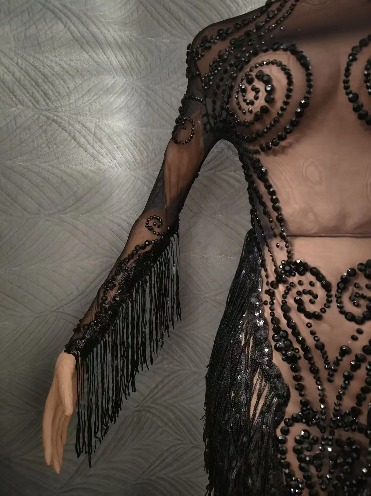 Sexy Sparkly Rhinestone Sequins Tassel Mesh Transparent Dress Women Evening Birthday Party Nightclub Dance Singer Stage Outfit - AliExpress 200000345 Sexy Sparkly Rhinestone Sequins Tassel Mesh Transparent Dress Women Evening Birthday Party Nightclub Dance Singer Stage Outfit - AliExpress 200000345
