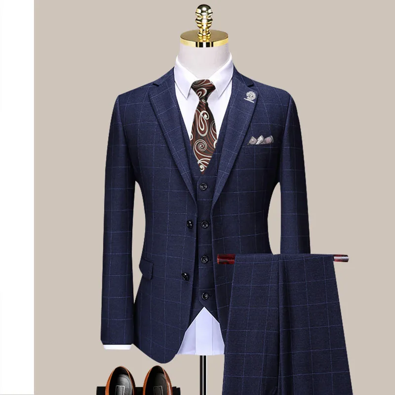 

Custom Made Groom Wedding Dress Blazer Pants Business High-end Classic Dress Trousers SA06-68999