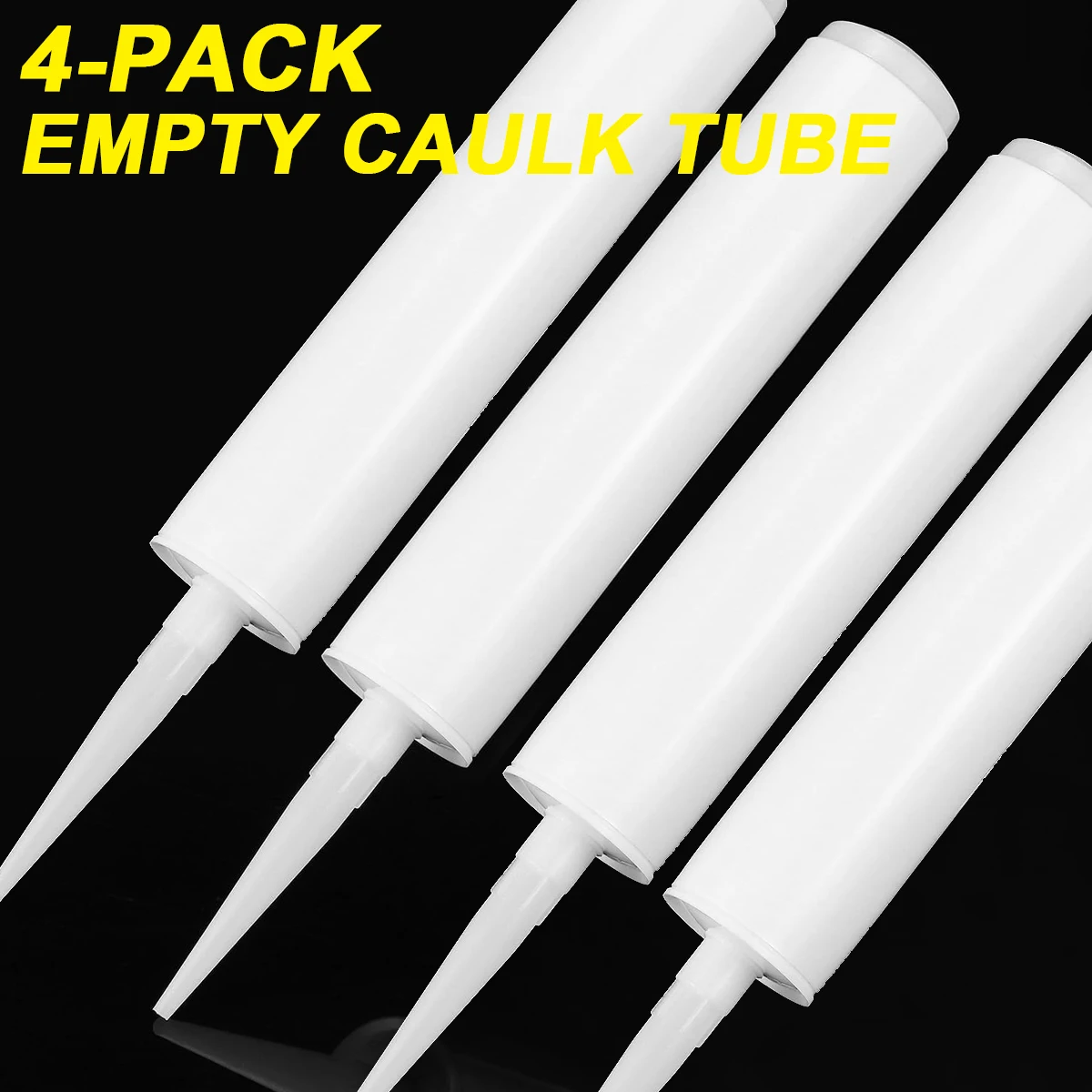 Empty Fillable Caulk Tubes – 4 Pack, 10 Oz, Fits Standard Caulk Guns, Made In USA