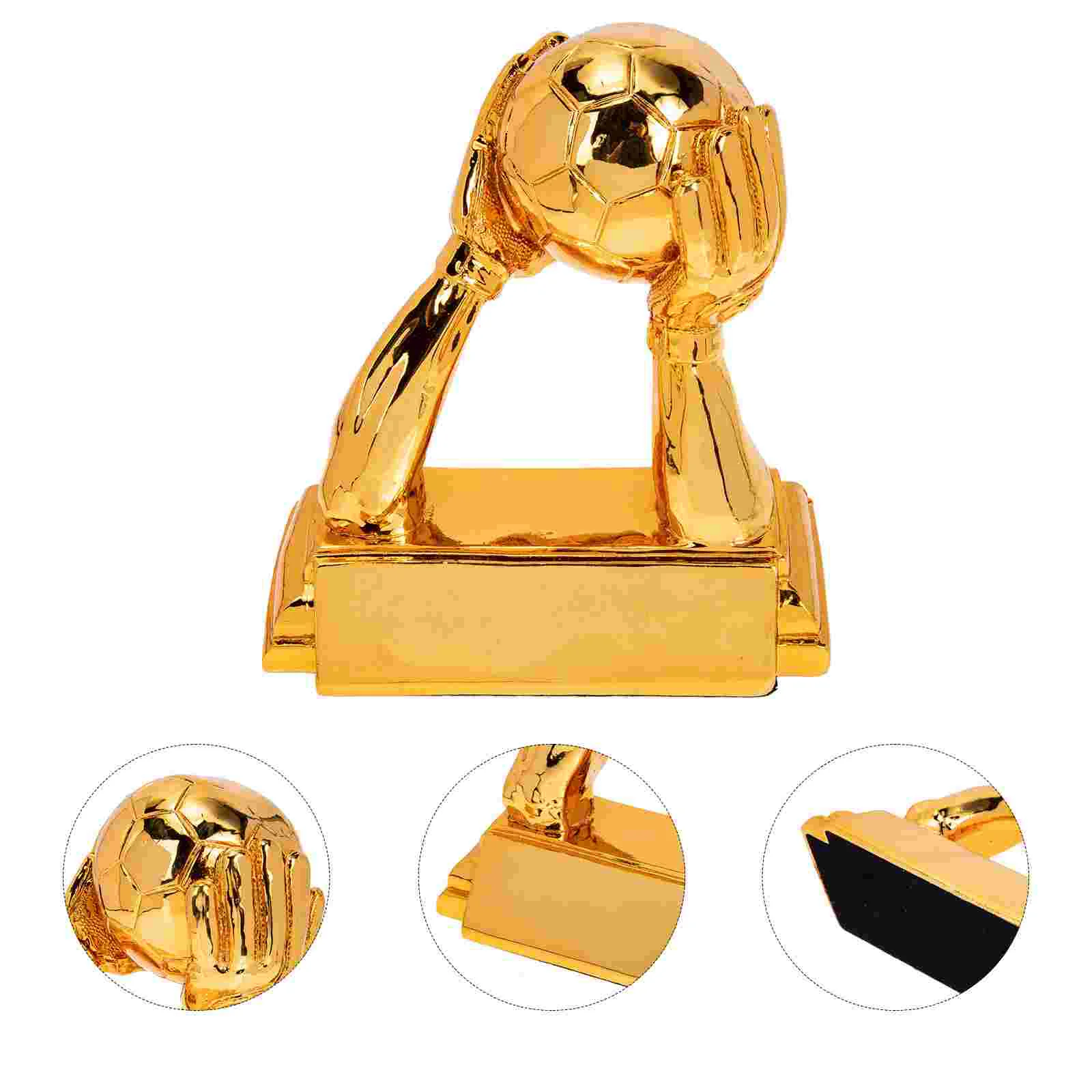 

Football Trophy Golden Glove Model Goalkeepers Trophy Fans Souvenir Resin Craft football sport trophy goalkeeper award ornament