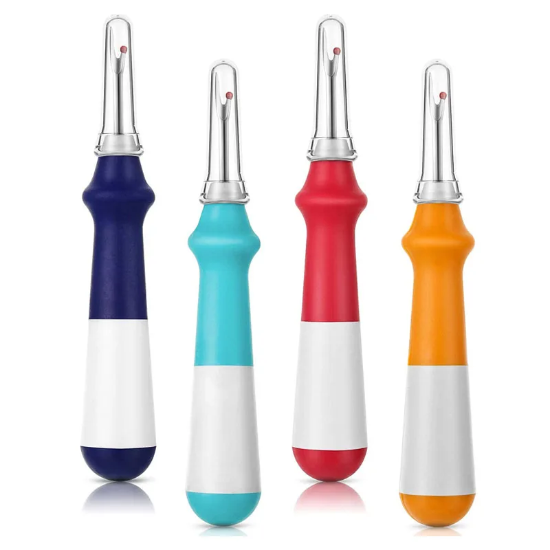 4Pcs Ergonomic Grip Seam Ripper Colorful Large Thread Remover for