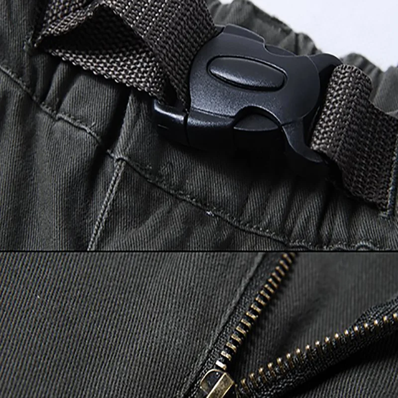 Plus Size 9XL 10XL 150KG Autumn summer Men cargo pants thick high street pants safari style pockets outdoor straight pants 6