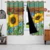 Curtains Spring Sunflowers Sunsets Shine In Bloom Flowers For Bedroom And Living Room Blackout Polyester Curtains Home Decor 6