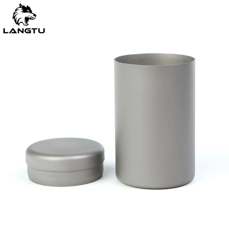 Pure Titanium Tea Caddy  Travel Portable Mini Camping Vehicle Tea Canister 4