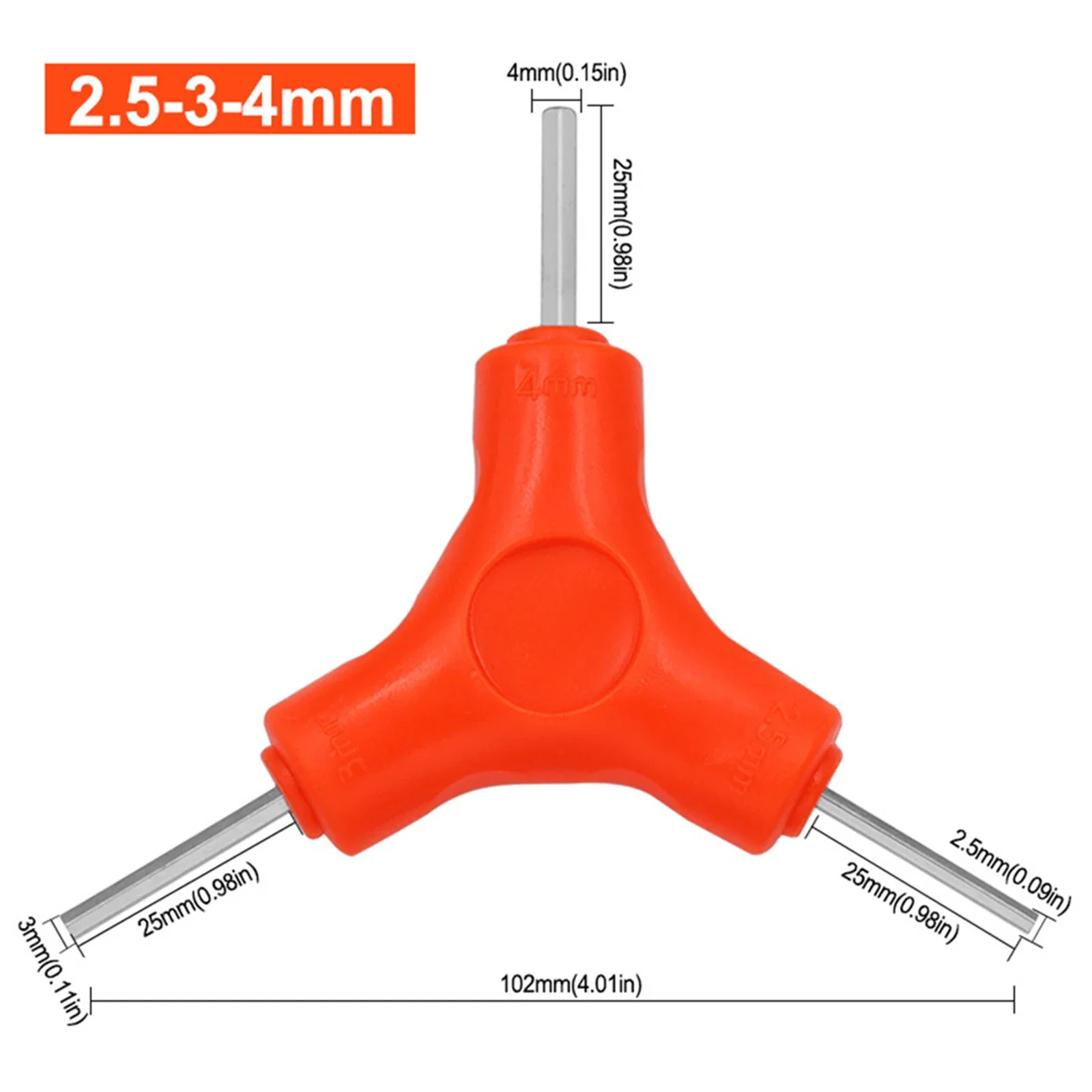 

3 In 1 Trigeminal Hex Key Hexagon Wrench Hand Tools Bicycle Maintenance Multifunction Tools 2.5/3/4/5/6/8mm Hexagon Wrench