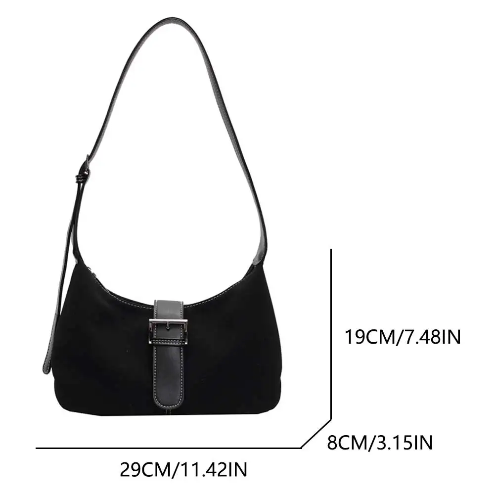 Faux Suede Women Shoulder Bag Large Capacity Chic Hobo