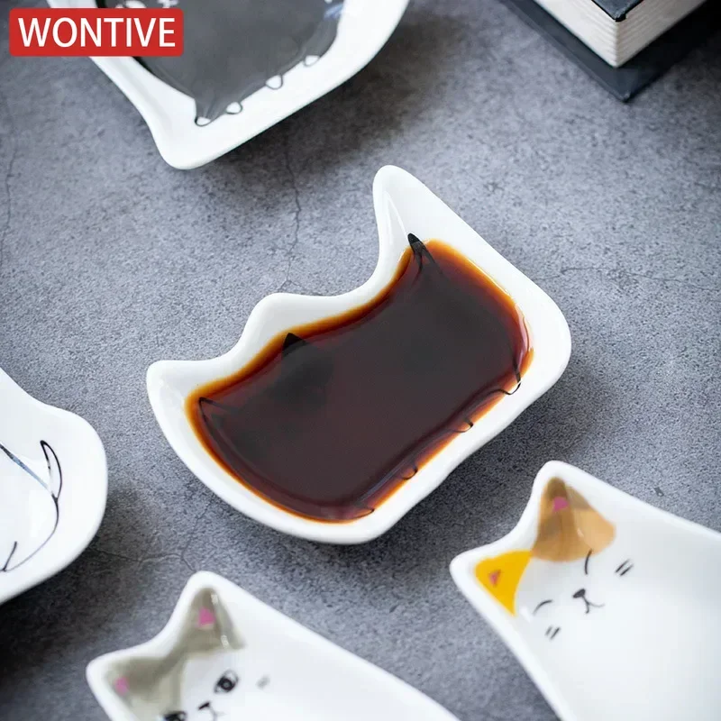 Japanese Style Ceramic tiny Plate Creativity Home Restaurant Soy Sauce Vinegar Mustard Seasoning Animal Ceramic Dish Kitchen ceramic seasoning plates ceramic plates sauce dishes seasoning dish