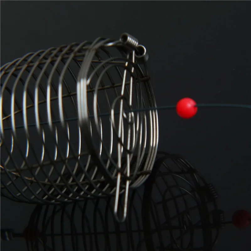 Feeder Holder Fishing Bait Cage Basket Fishing Accessories Stainless Steel Bait Basket Trap