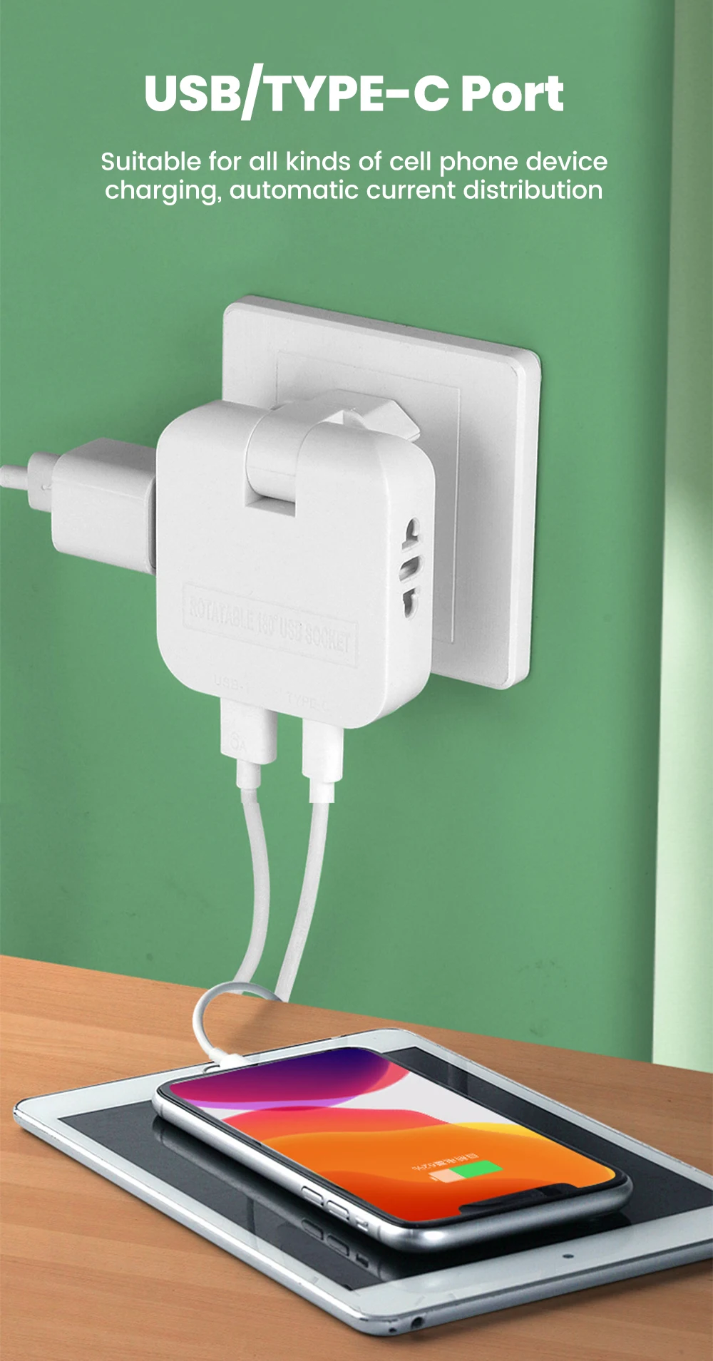 3-in-1 EU/US-Steckdose, Stecker-Adapter, faltbar, USA zu EU, Reise-Adapter, Stromkonverter, KR-Stecker, Steckdose, AC-Steckdose – Detail 3