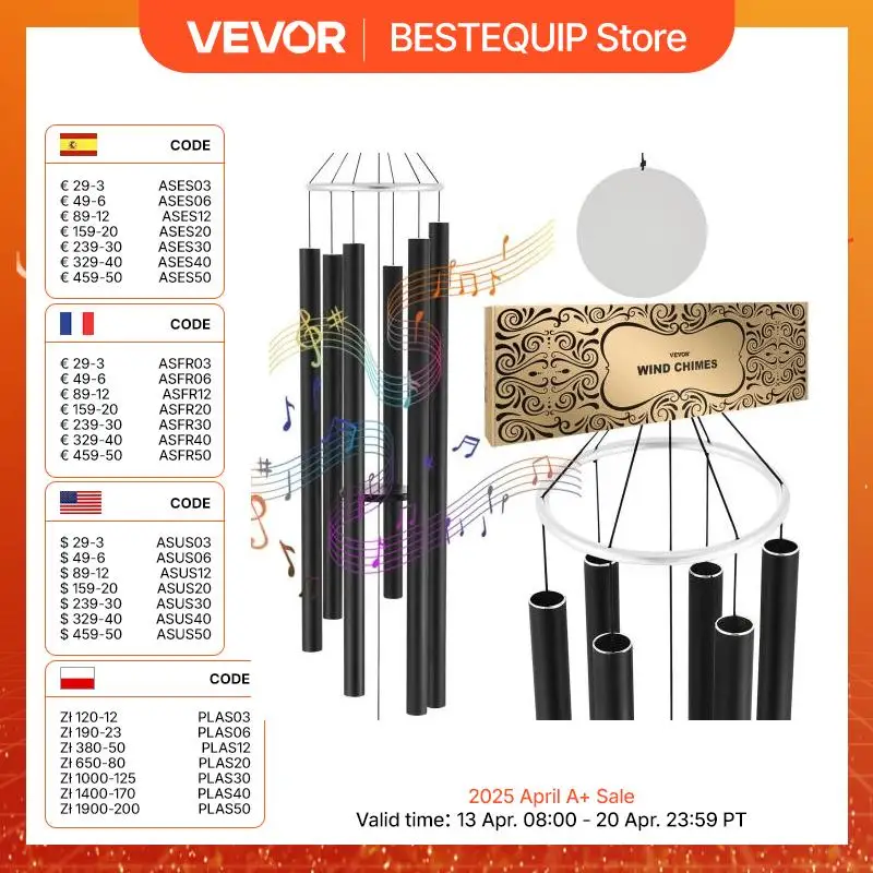 Deep Tone Memorial Wind Chimes for Outdoor Decor