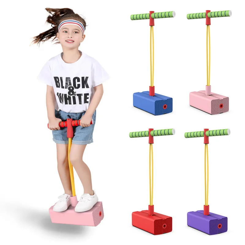 Children Sports Games Foam Pogo Stick Jumper Indoor Outdoor Fun Fitness Equipment Improve Bounce Sensory Toys for Boy Girl Gift