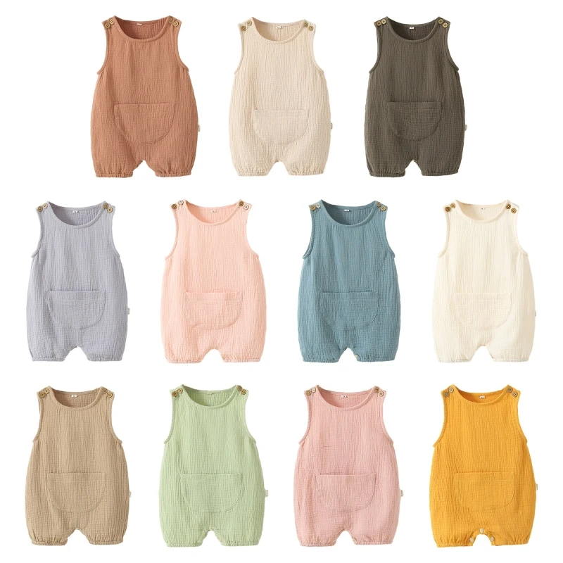 

Summer Baby Onesie Clothes Muslin Jumpsuit Sleepwear Infant Romper Clothes Gift