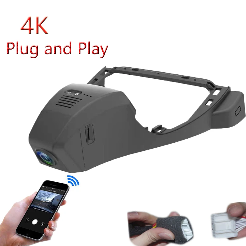 

4K Plug And Play For Volkswagen ID.4X ID4X ID6 ID.6X 2021 2022 Car Wifi DVR Video Recorder Dash Camera Black Box Dashing Cam