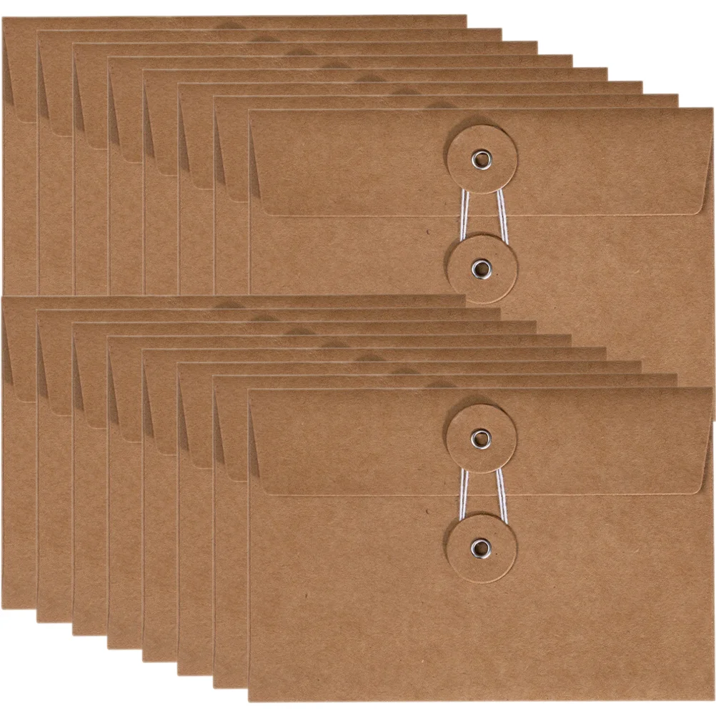 

20 Pcs Kraft Envelope Brown Envelopes Simple Packing Invitation Card File Writing Letter Covers Paper Envelops Office