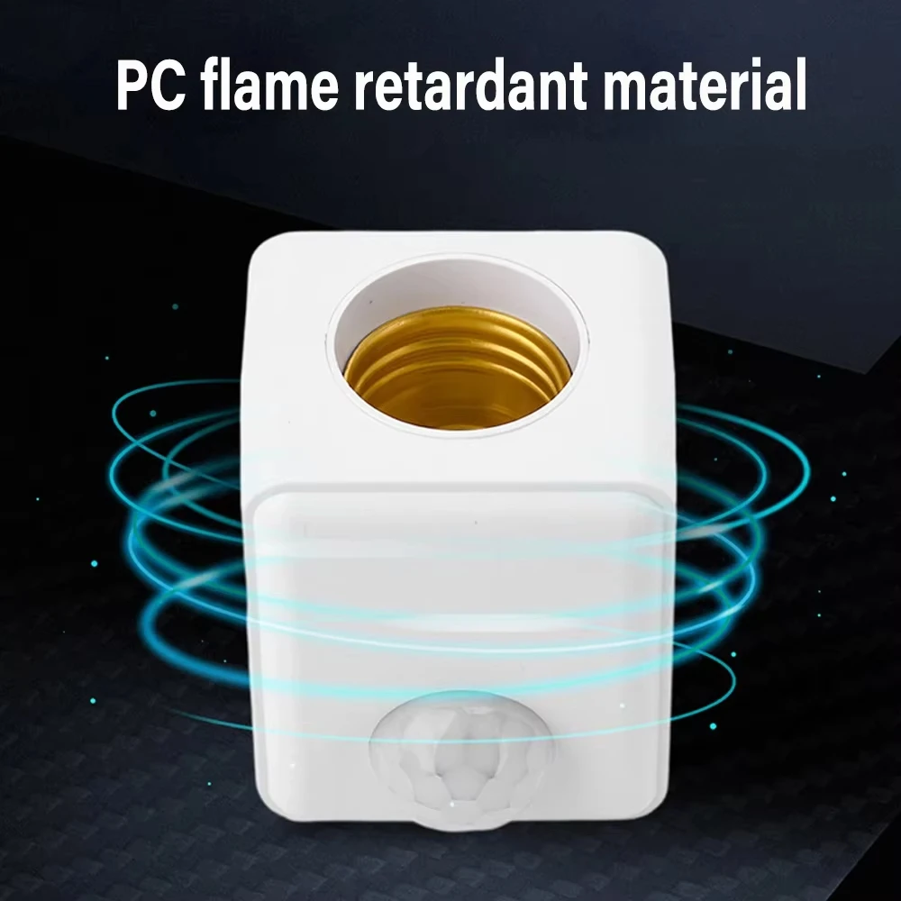 E27 Led Lamp Base with Motion Sensor PIR Human Induction AC110-240V Light Bulb Holder Socket Adapter Converter Adjustable