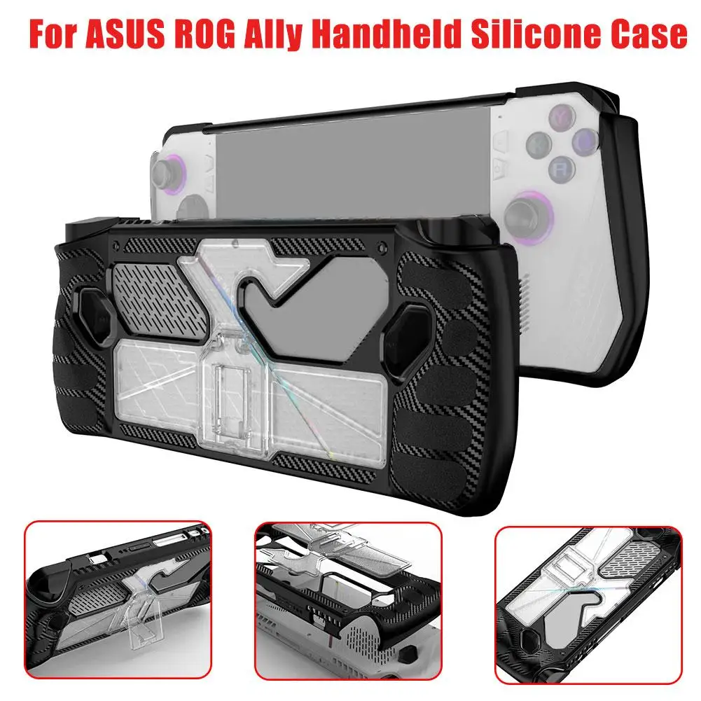 1Pc For Asus Rog Ally Case With Back Bracket Holder For ROG Ally Drop-proof  Case