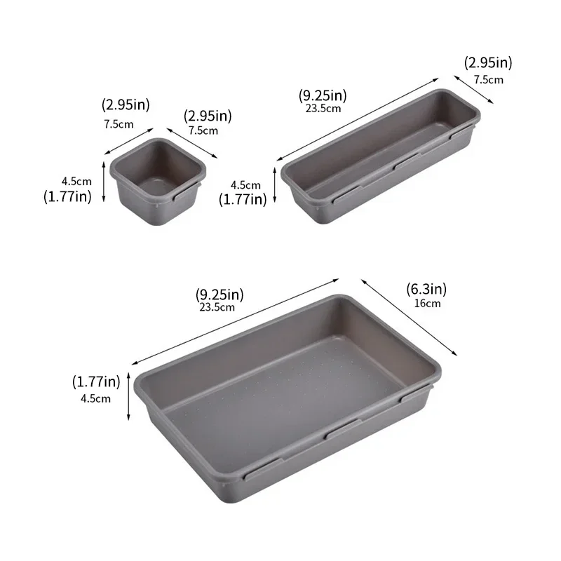 Makeup Organizer 8pcs Drawer Organizers Household Dustproof Desk Stationery Storage For Kitchen Bathroom Accessories