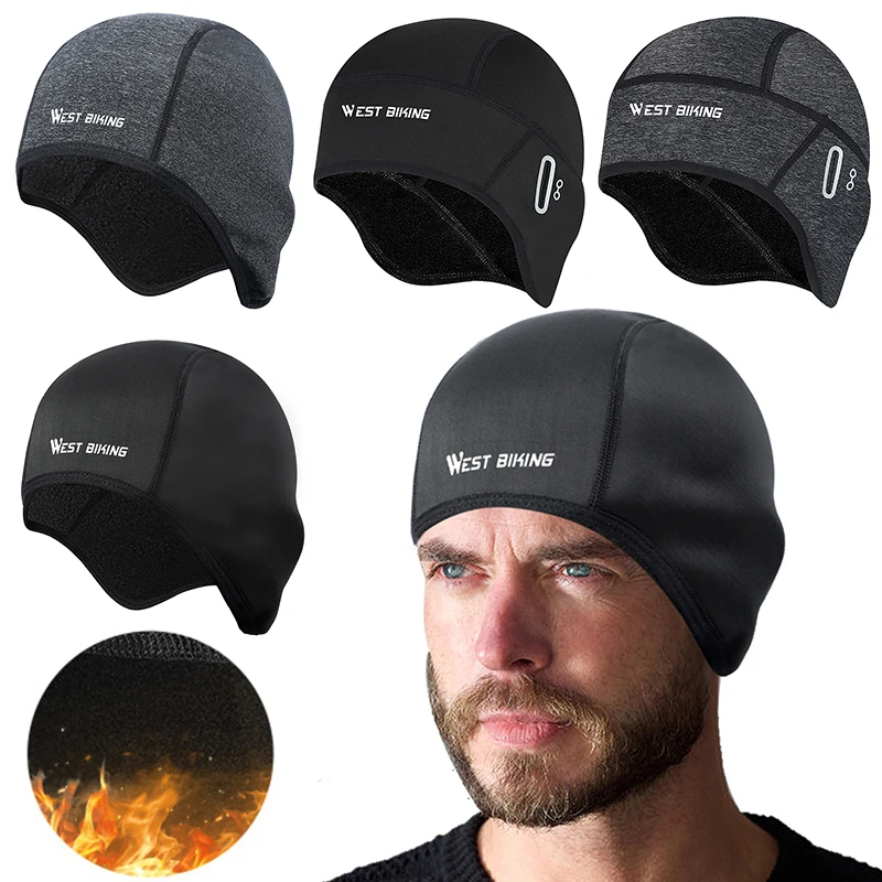 Thermal Bicycle Cap Helmet Windproof Helmet Cap Warm Thermal Caps