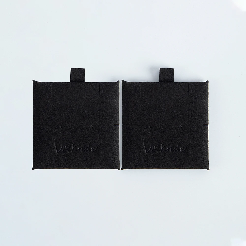 50 teile/los Schmuck Display Karten Individuelles Logo Ohrring Halskette Lagerung Zubehör Verpackung Mikrofaser Pads für DIY Schmuck Box Tasche – Detail 20