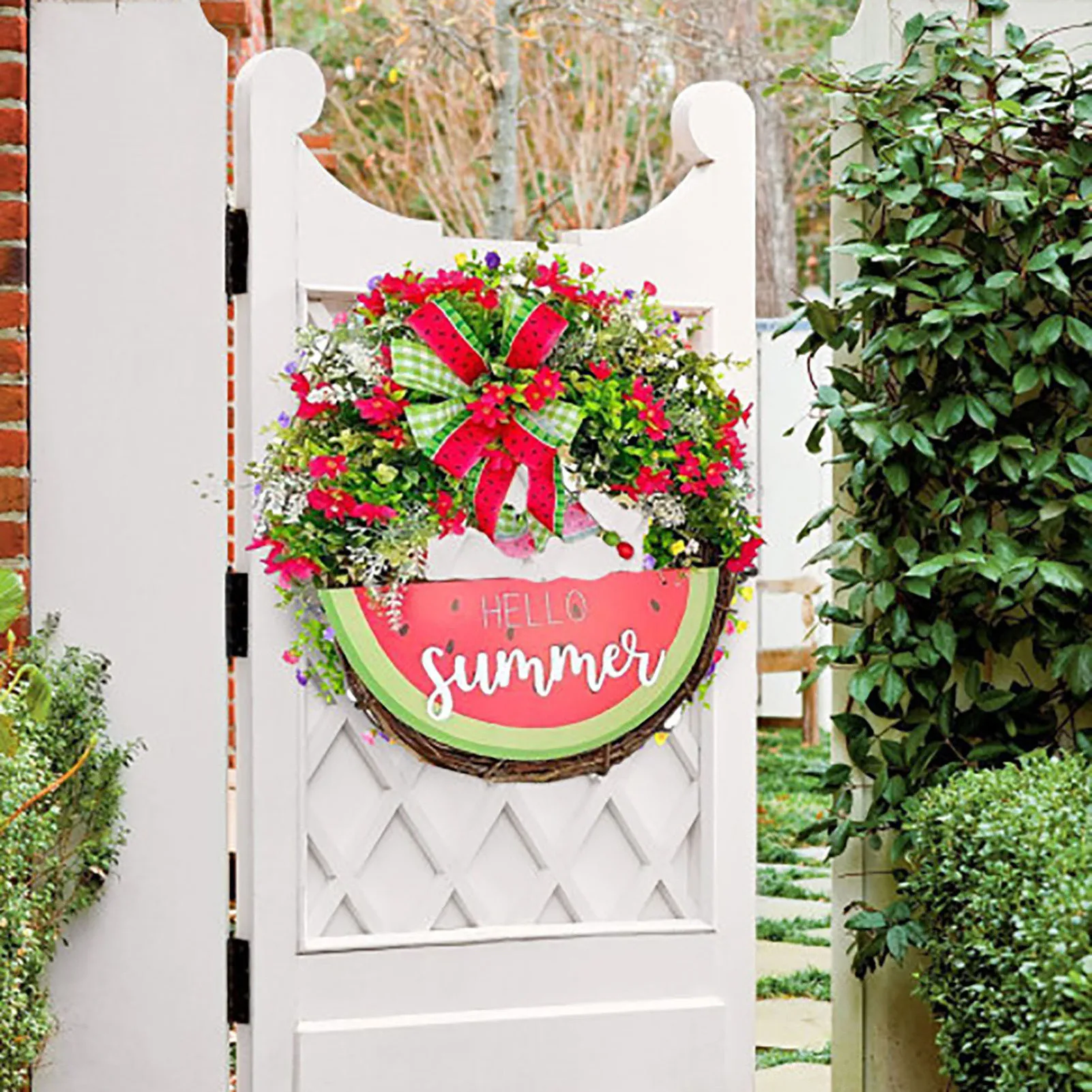 spring wreath watermelon summer wreath all season wreath home decor outdoor wreath Watermelon Wreath for front door front door decor spring wreath watermelon summer wreath all season wreath home decor outdoor wreath Watermelon Wreath for front door front door decor