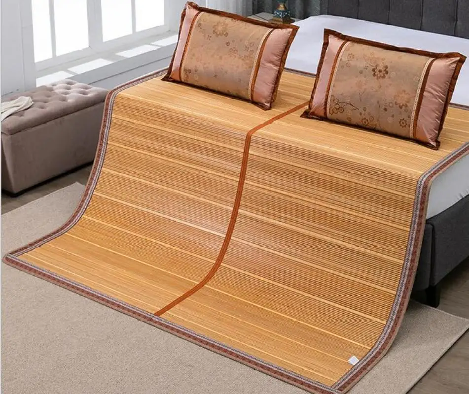 

Summer Mat Kit Rattan Mat Set Cool Mat Bed Cover Sleeping Mat Mattress Cover Bedspread Good Air Permeability