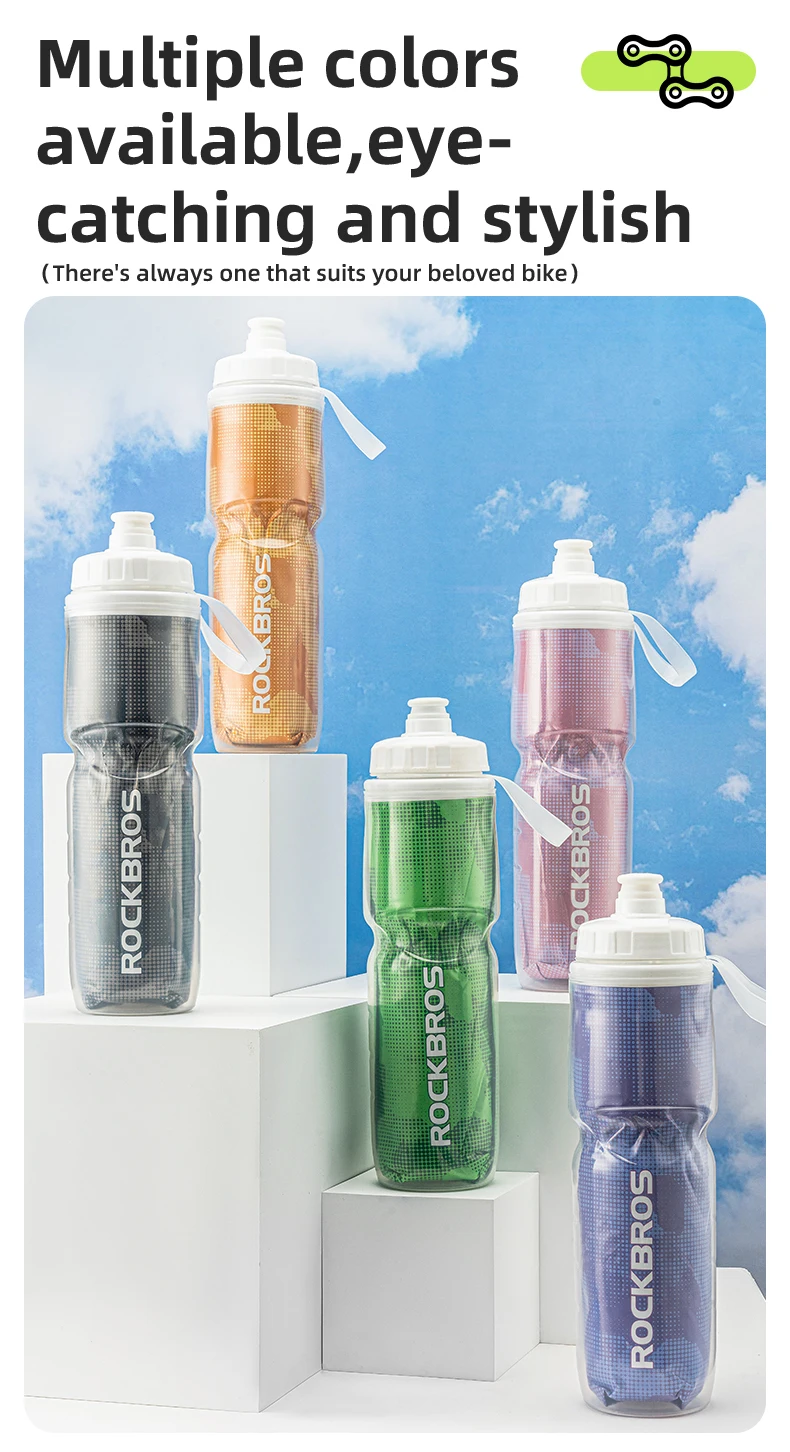 Bike Water Bottle 750ml PP5 Bicycle Insulated Water Bottle Outdoor Sports Fitnes