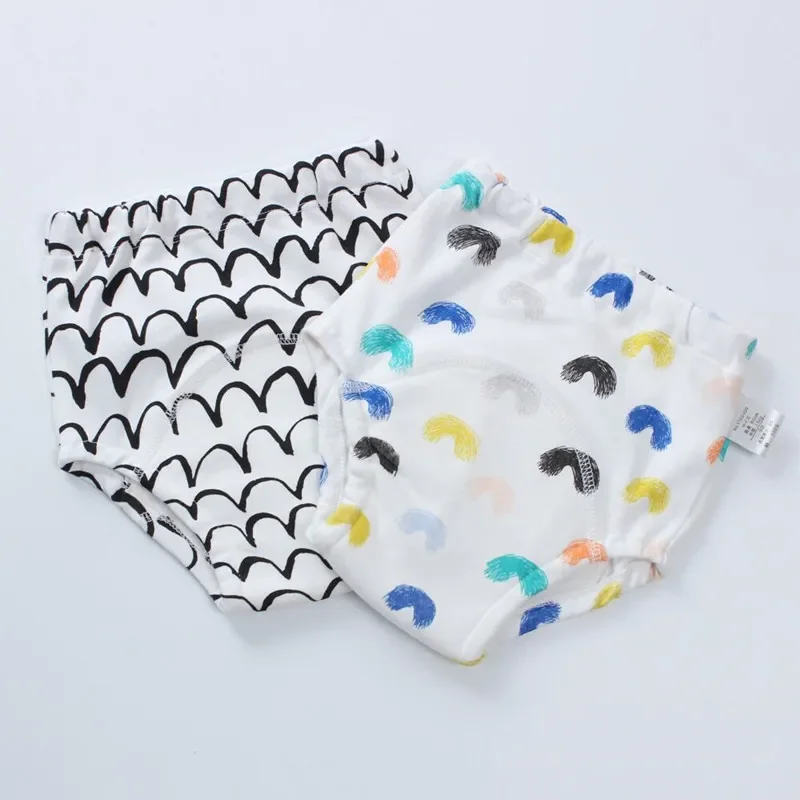 

2PCS Newborn Training Pants Baby Washable Underwear Boy Girl Cloth Diapers Reusable Nappies Infant Diapers Panties
