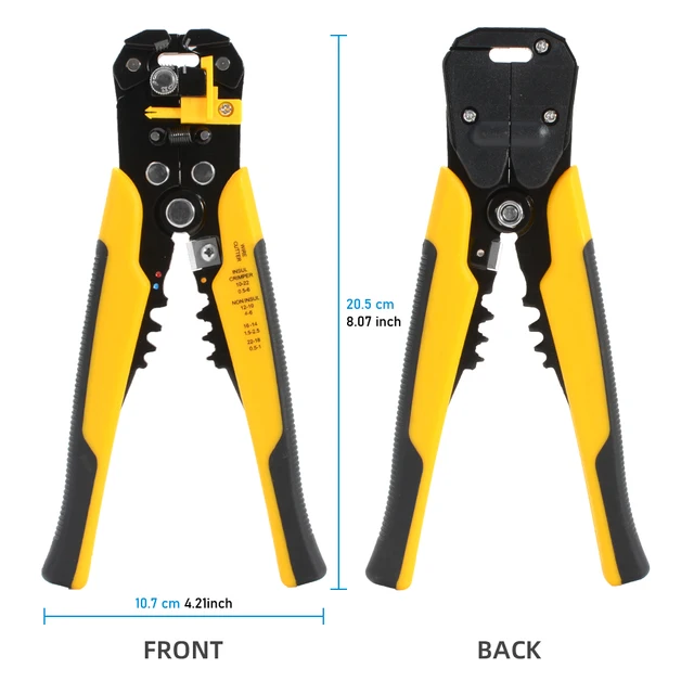 Crimper Cable Cutter Adjustable Automatic Wire Stripper Multifunctional Stripping Crimping Pliers Terminal Hand Tool 3