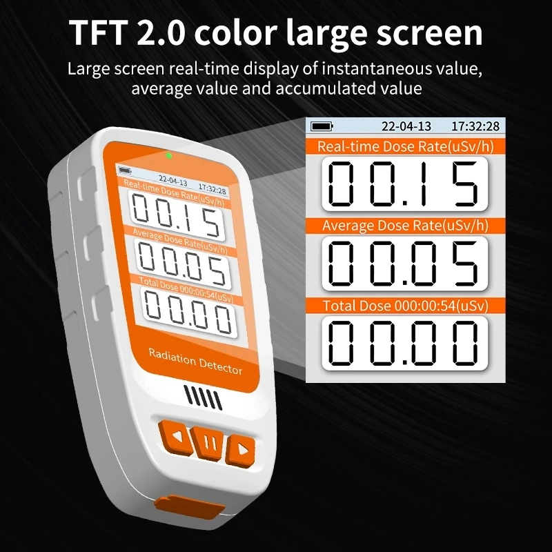 

TFT Color Display Nuclear Radiation Detector Personal Radiation Dosimeter Beta Gamma X-Ray Radial Tester Geiger Counter Alarm