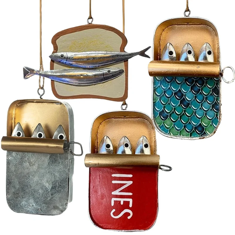 

Sardine Hanging Decoration Tin Sardines Fish Decoration Charming Little Tin Of Sardines