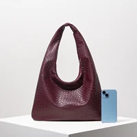 Sac à bandoulière vintage en simili cuir, sac à main pour femme, sac fourre-tout de grande capacité, sac croissant, sac sous les bras à fermeture éclair, sac de banlieue quotidien (motif aléatoire) 2
