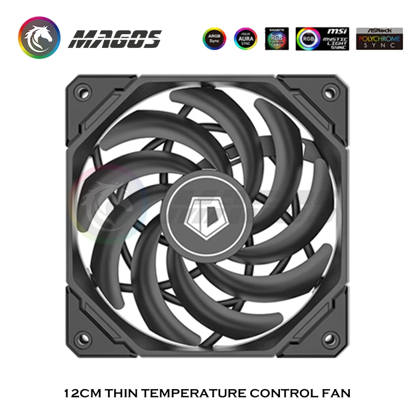 Pwm Cooling Fan 15 mm Thin Cpu Cooler Radiator para Sistema de Refrigeração de Água pc Gamer Faça Você Mesmo Gabinete Mod Computador Fino Ventilador 120 mm - Imagem 4