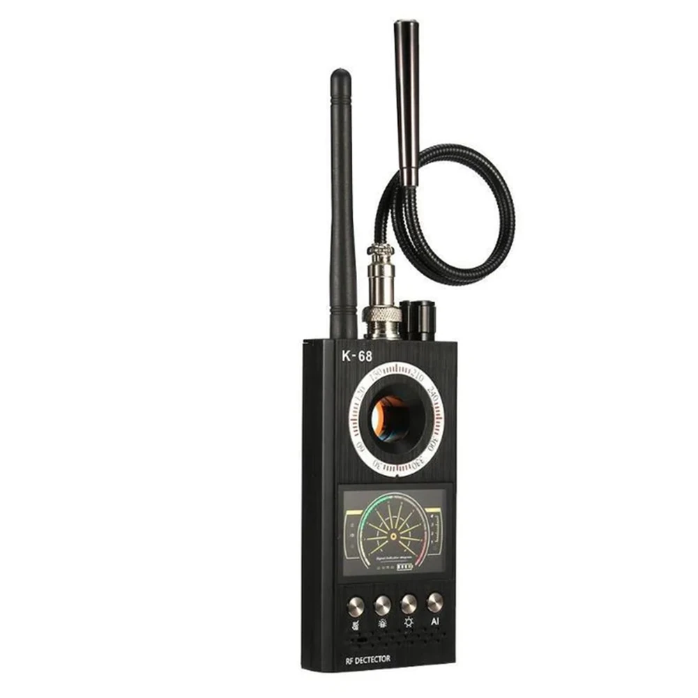 K68 Anti Spy Wireless RF Signal Detector Bug GSM GPS Tracker Hidden Camera Eavesdropping Device Military Professional Version