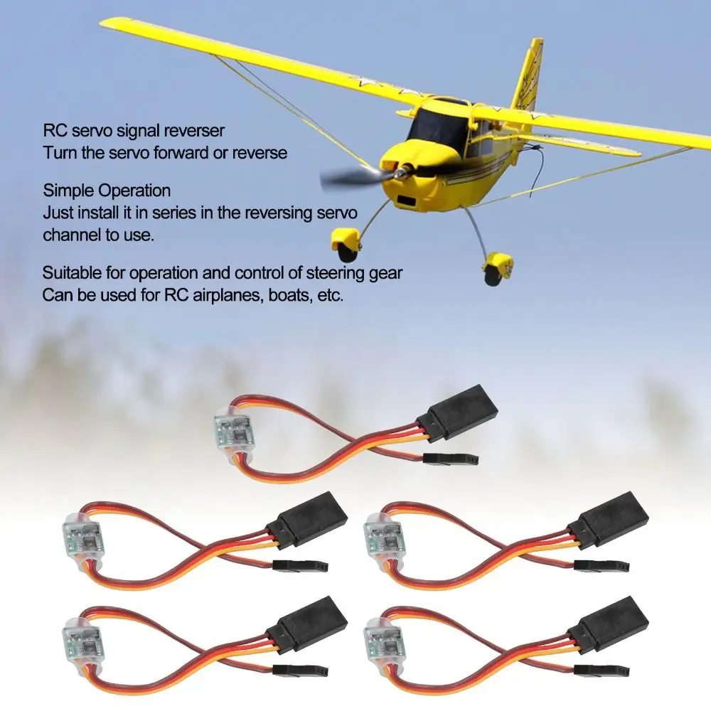 5 Pcs 3.6V-24V 5A RC 서보 리버서 고압 범용 서보 신호 리버서 회전 인버터 RC 항공기/비행기용