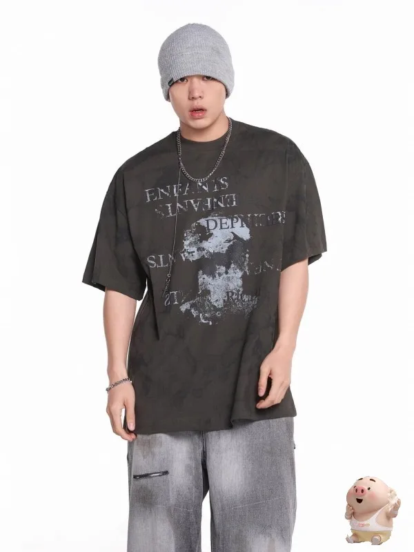 Vintage Enfants Riches Deprimes Erd T Shirt Uomo Donna Explosive Cloud Film E.R.D T-Shirt Top Tees