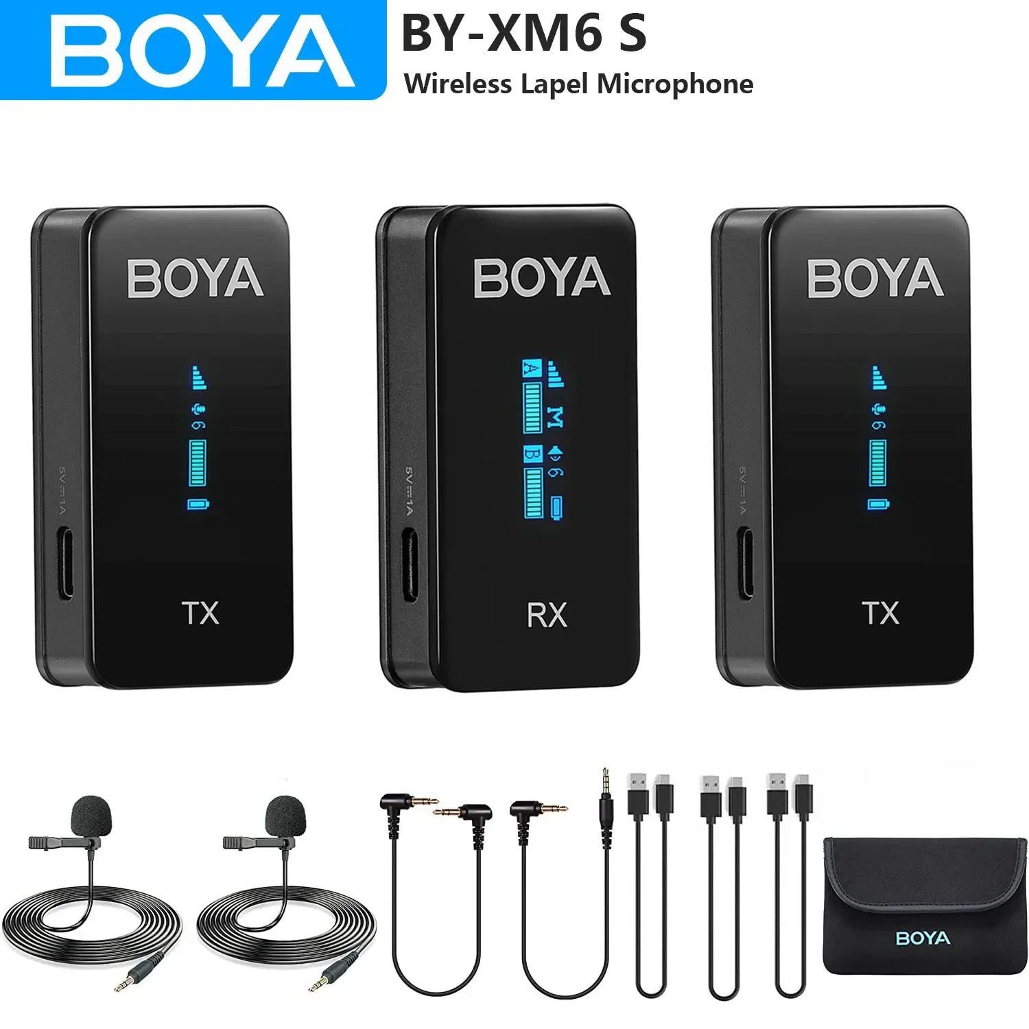 Micrófono Inalámbrico BOYA XM6-S3 Para IPhone - 2.4GHz (100m) 🎤📱