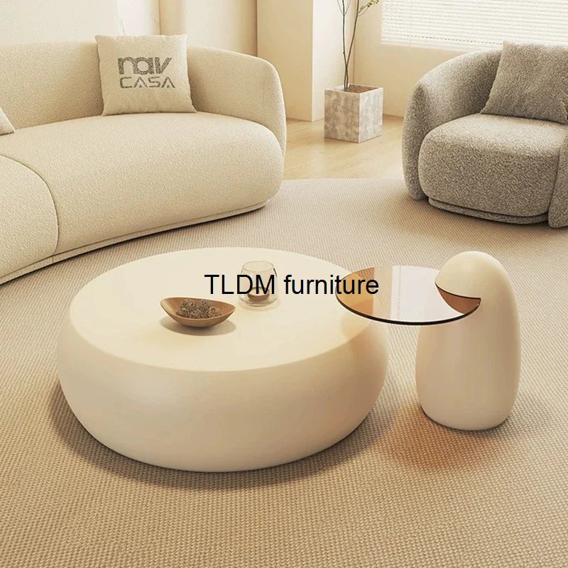 

Small Round Coffee Table Design Bedroom Modern Makeup Elegant Neat Living Room Table Corner Tavolino Da Salotto Nordic Furniture
