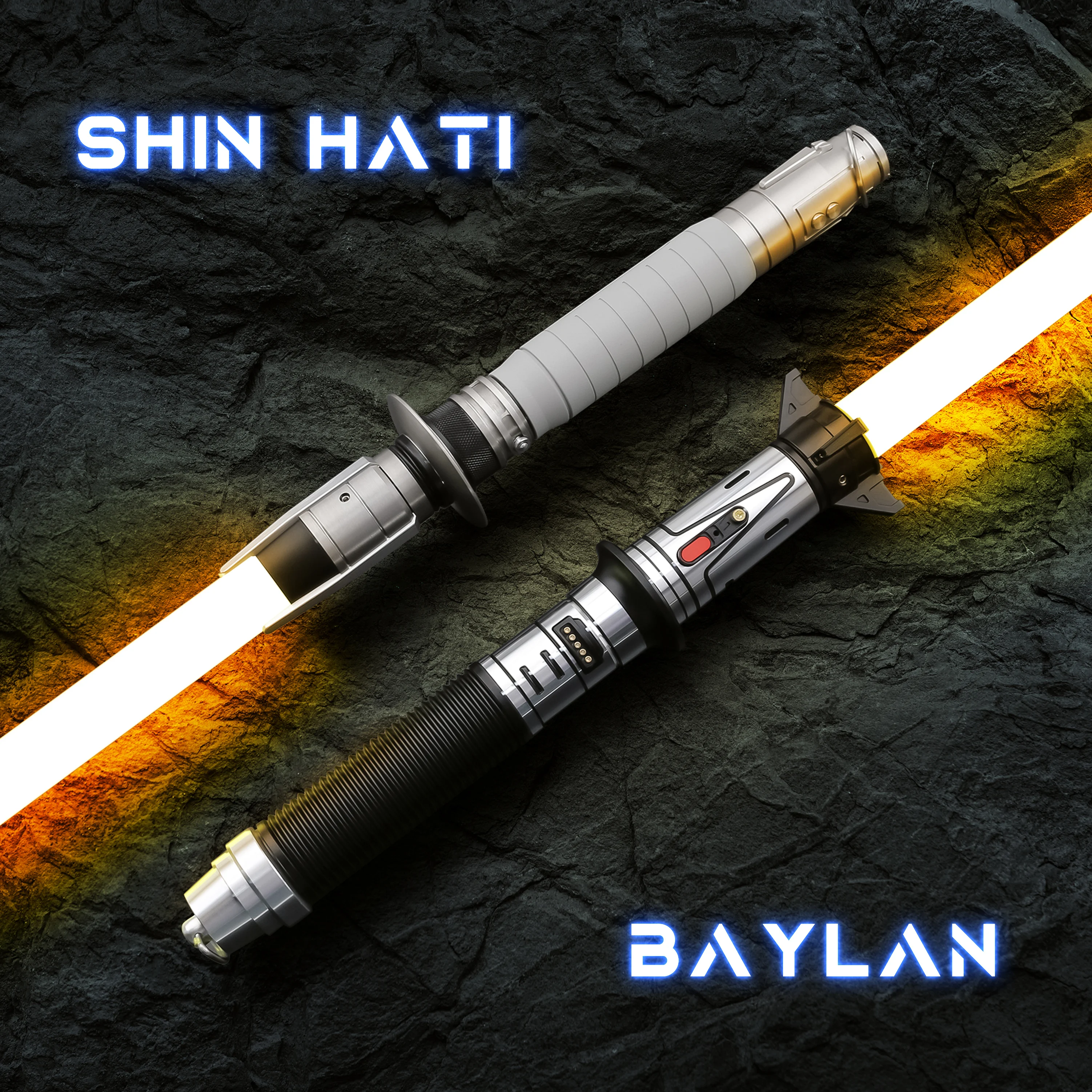 Txqsaber Baylan Skoll Replica Lightsaber Shin Hati Replica Spada Weathered Metal Hilt Jedi Combat Laser Smooth Swing Cosplay Toy