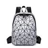 New Women's Luminous Backpacks Holographic Geometric Folding Backpack Teenage Student Schoolbag Ladies Travel School Backpack
