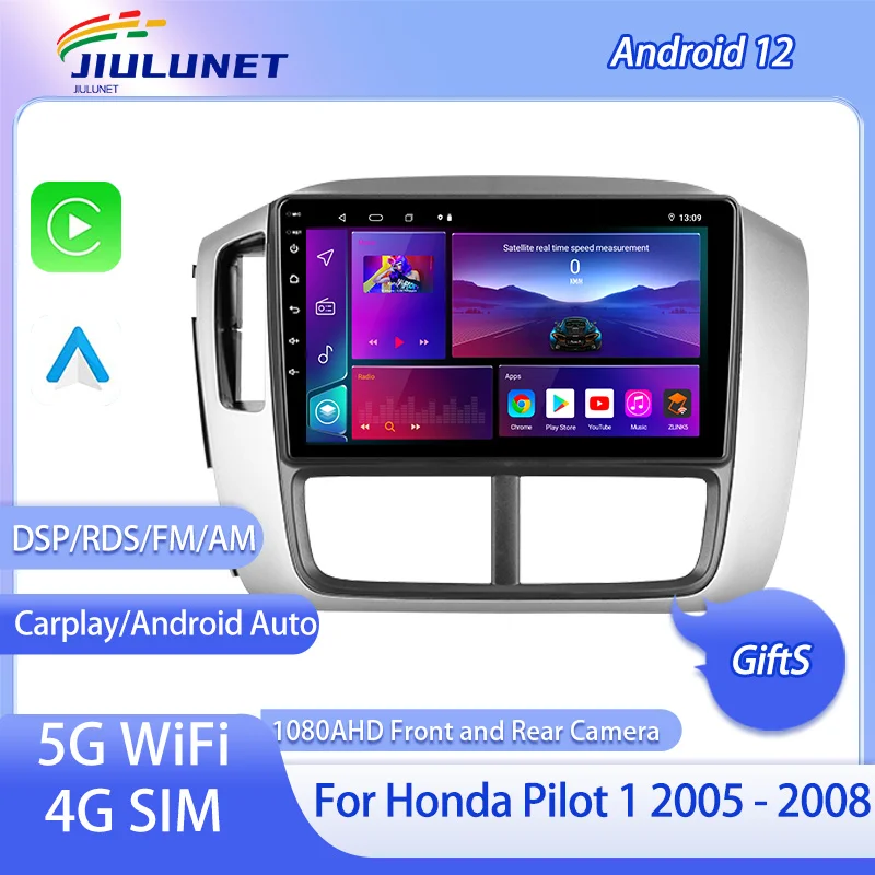 

JIULUNET 8 core Car Radio Android 12 For Honda Pilot 1 2005 - 2008 Multimedia Player Navigation Wireless Carplay Auto GPS