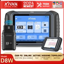 XTOOL D8W は、XTOOL D8 BT のアップグレードです。ワイヤレス WIFI 車診断ツール ECU コーディング双方向制御 38 リセット キー プログラミング、CAN FD DOIP トポロジ