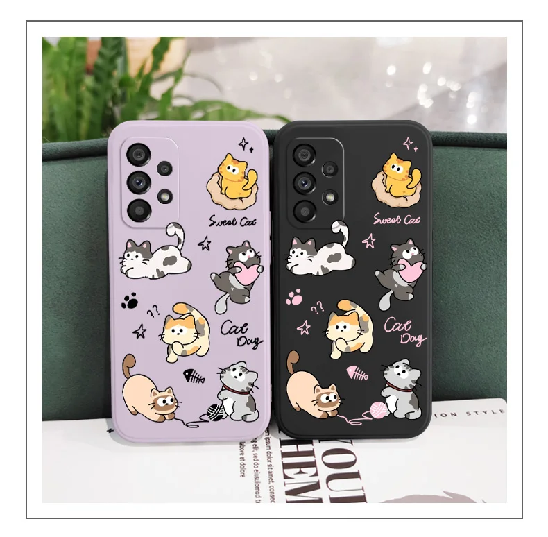 Katze String Ball Fall Für Samsung Galaxy A73 A53 A33 A23 A56 A36 A26 A16 A13 A72 A52 A32 A22 A06 A71 A51 A31 A21S 4G 5G Abdeckung – Detail 7