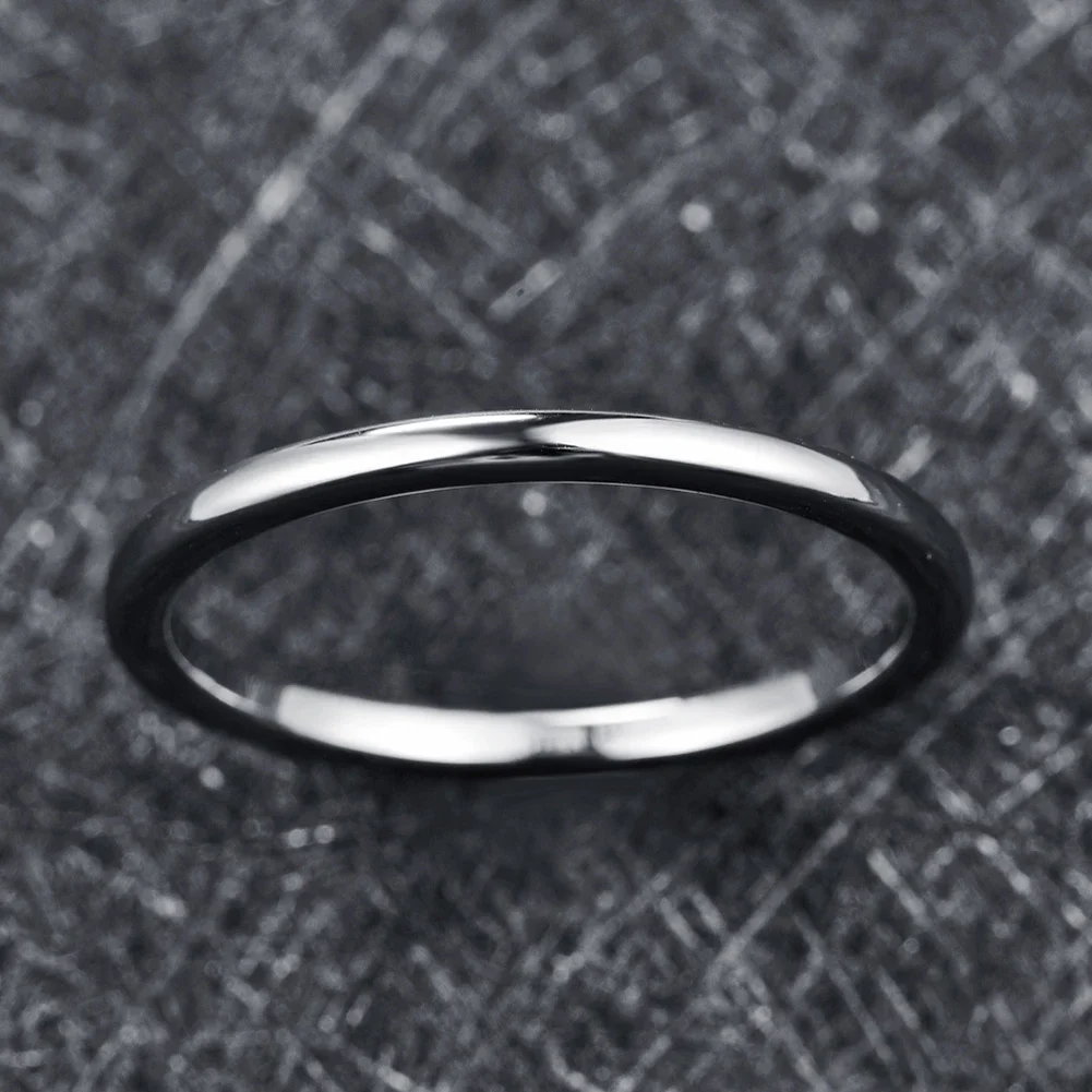 2mm Tungsten Carbide Stacking Rings for Men Women High Polished Wedding Band Comfort Fit Size 6-12 3